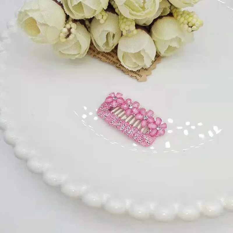 Cute Flower Pet Dog Hairpin about Small Puppy Cat Hair Clips Pet Hair Accessories Dog Hair Grooming3.2CM 1pc | Color:Pink