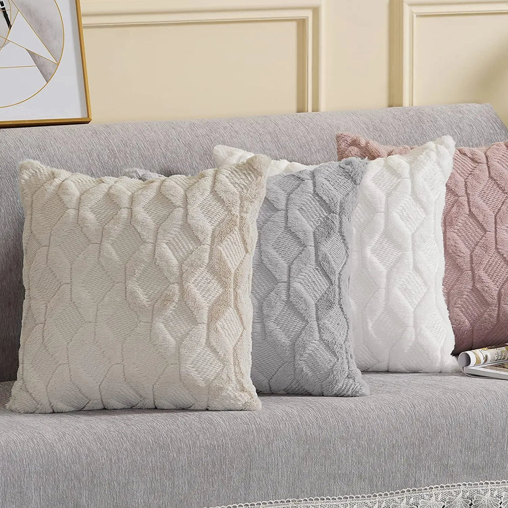 Soft Plush Pillow Cover Fluffy Cushion Cover Decorative Pillow Case Sofa Bedroom Living Room Home Decor Housse De Coussin 45x45 | 2