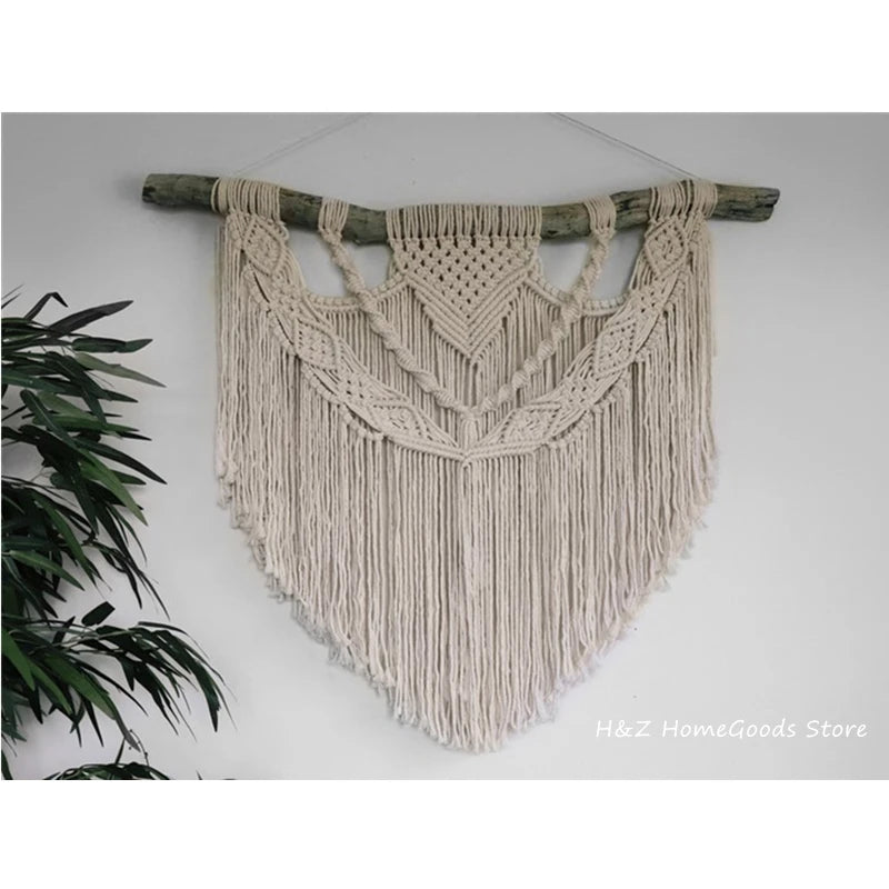 Macrame Wall Hanging Boho Decor Bohemian Fibre Art Modern Coastal Home Beach House Southwestern Style Minimalist Yarn Tapestry | 0