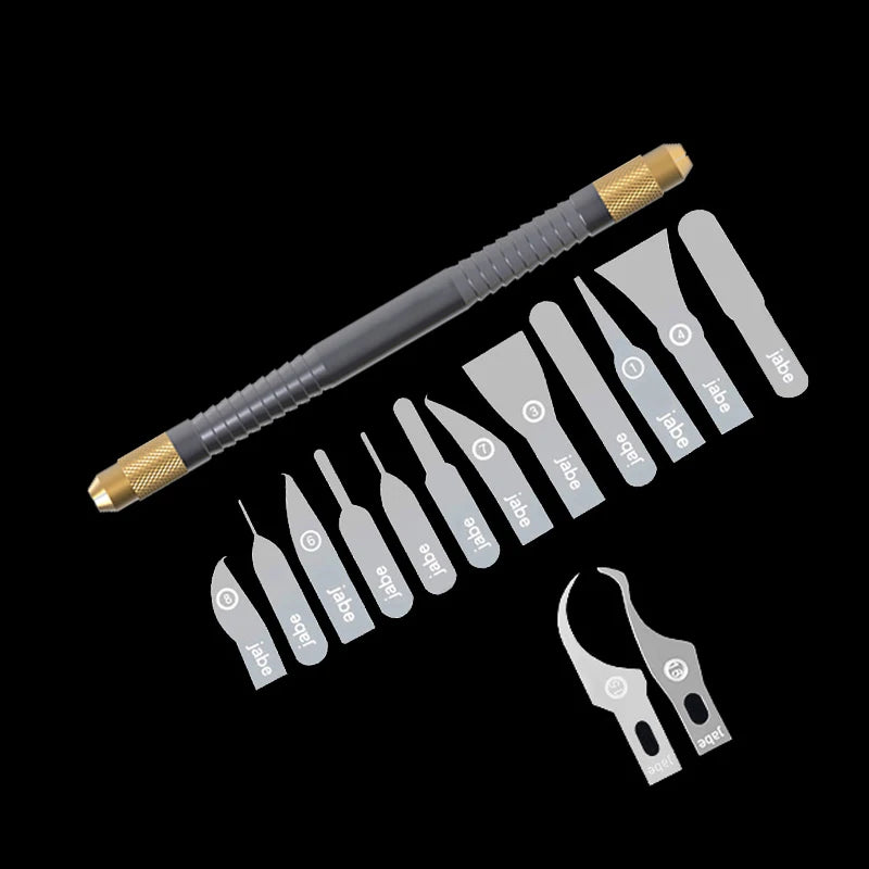 IC Chip Repair Thin Blade Tools Set CPU Edge Removal Tool Remove for Mobile Phone Computer CPU Motherboard Chip Repair | Color:black