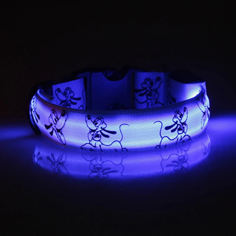 LED Dog Collar Light Night Safety Nylon Pet Dog Collar Glowing Luminous Collar Perro Luz Bright Dog Collar Electronic Pets Items | 1