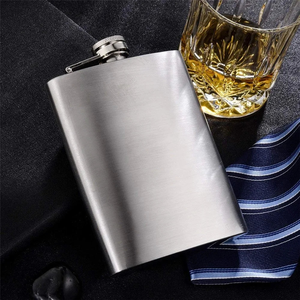 LMETJMA 1 4 5 6 7 8 9 10 oz Stainless Steel Hip Flask with Funnel Pocket Hip Flask Alcohol Whiskey Hip Flask Screw Cap KC0139 | 2