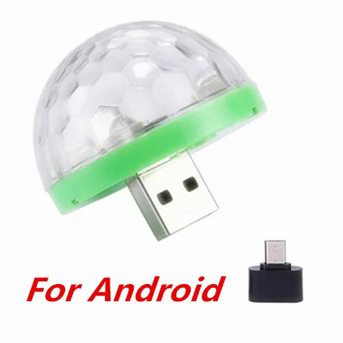 USB Mini Disco Lights,Portable Home Party Light,DC 5V USB Powered Led Stage Party Ball DJ Lighting,Karaoke Party Led Christmas | Emitting Color:For Android