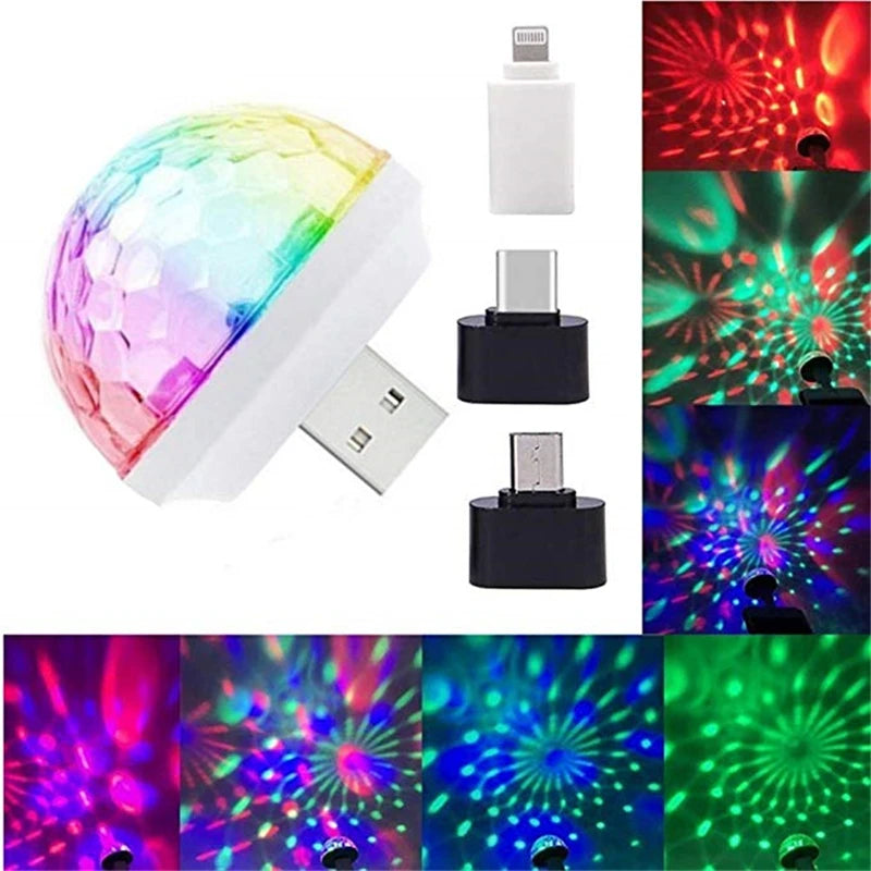 USB Mini Disco Lights,Portable Home Party Light,DC 5V USB Powered Led Stage Party Ball DJ Lighting,Karaoke Party Led Christmas | 0