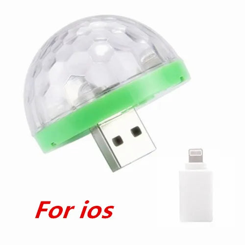 USB Mini Disco Lights,Portable Home Party Light,DC 5V USB Powered Led Stage Party Ball DJ Lighting,Karaoke Party Led Christmas | Emitting Color:For Ios