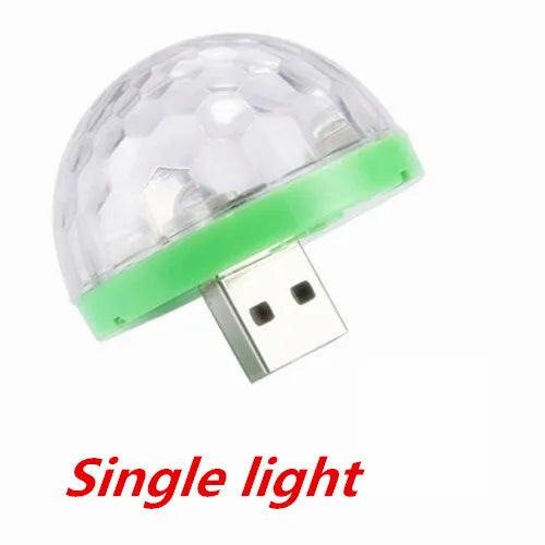USB Mini Disco Lights,Portable Home Party Light,DC 5V USB Powered Led Stage Party Ball DJ Lighting,Karaoke Party Led Christmas | Emitting Color:Single light