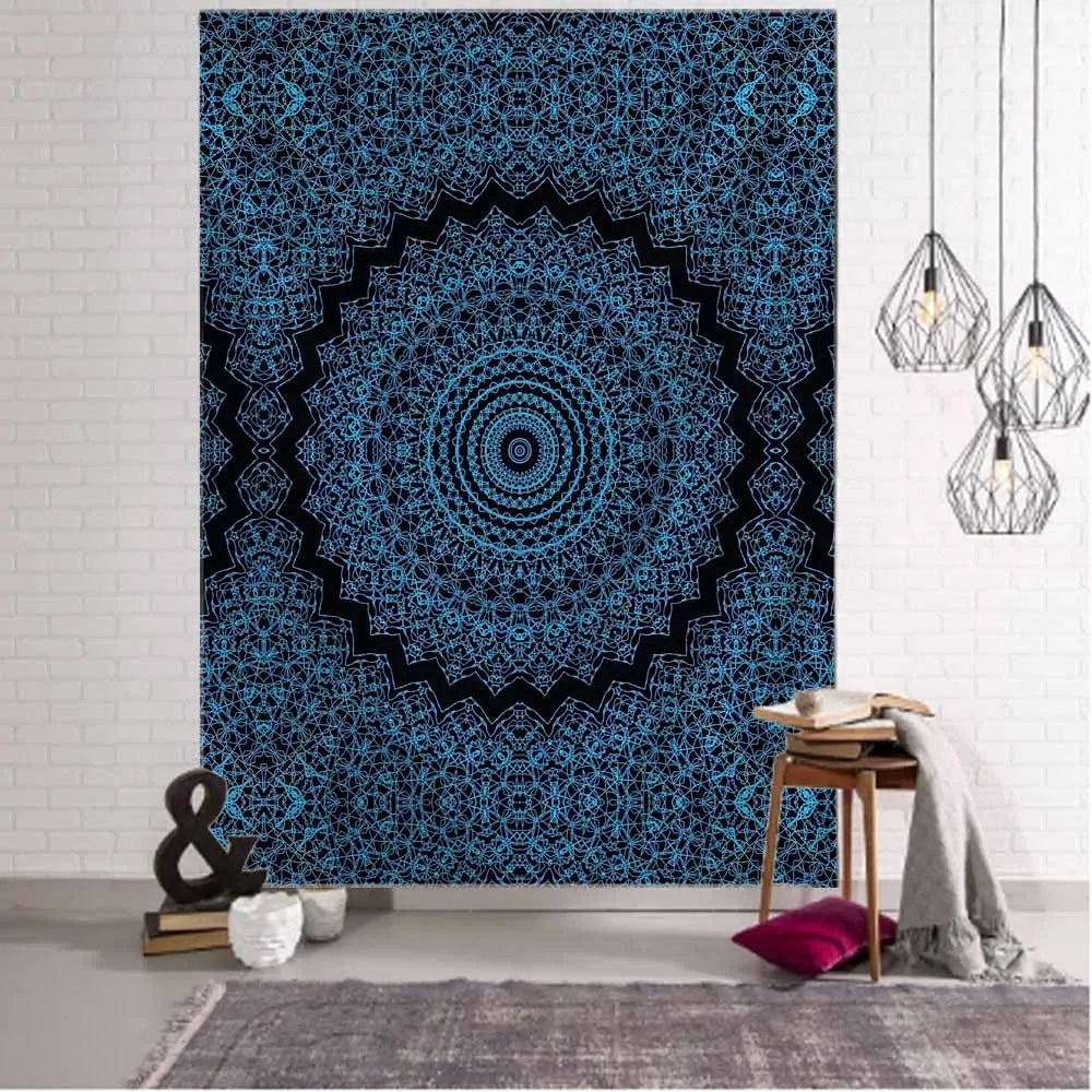 Psychedelic Fractal Art Tapestry Dream Mandala Wall Hanging Witchcraft Boho Hippie Aesthetics Room Decor Home Wall Decor | 2