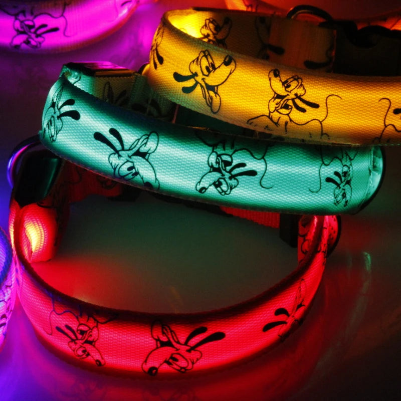 LED Dog Collar Light Night Safety Nylon Pet Dog Collar Glowing Luminous Collar Perro Luz Bright Dog Collar Electronic Pets Items | 4