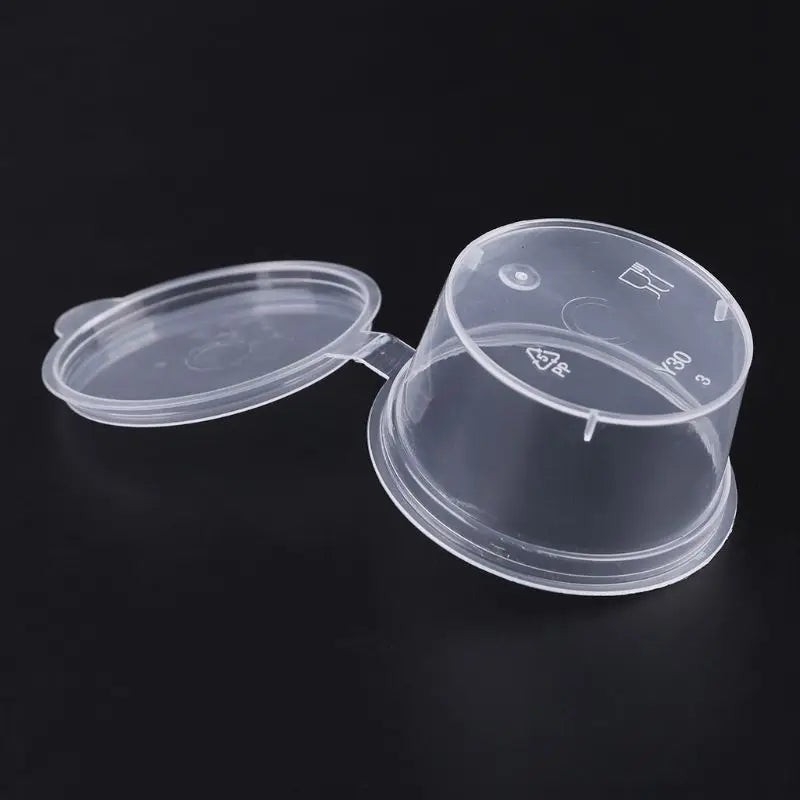 10pcs Disposable Clear Plastic Sauce Pot Chutney Cups Slime Storage Container Box With Lids Kitchen Organizer | 4
