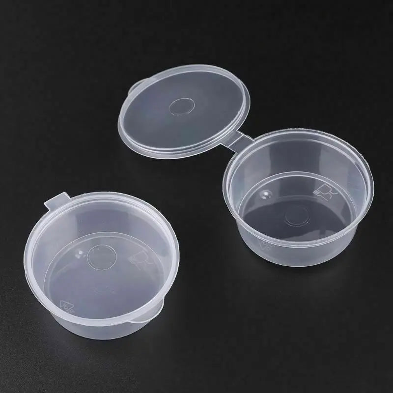 10pcs Disposable Clear Plastic Sauce Pot Chutney Cups Slime Storage Container Box With Lids Kitchen Organizer | 1
