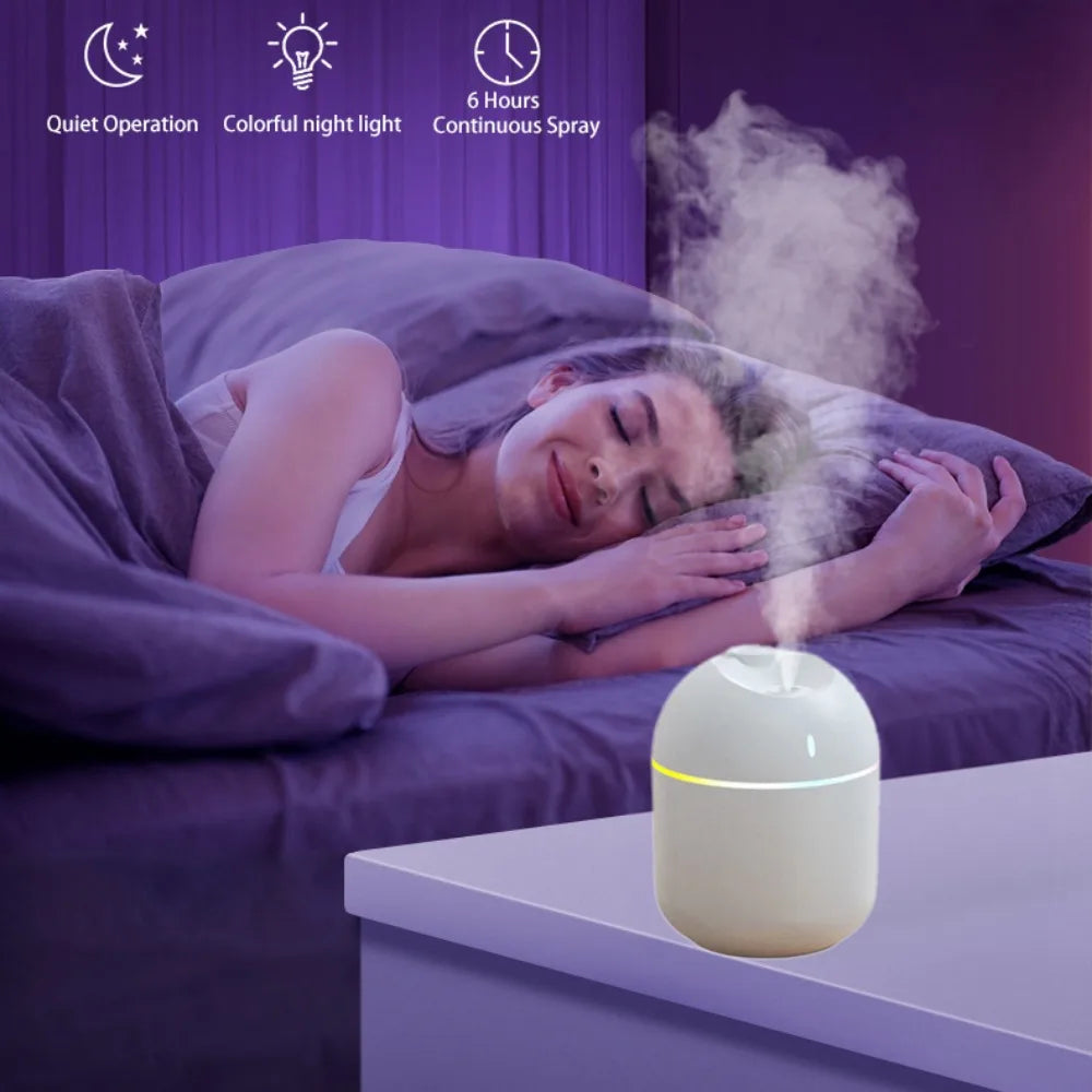270ML Air Humidifier Cool Mist Aroma Diffuser LED Night Light  power-off protect USB Humidificador For Home Office | 2