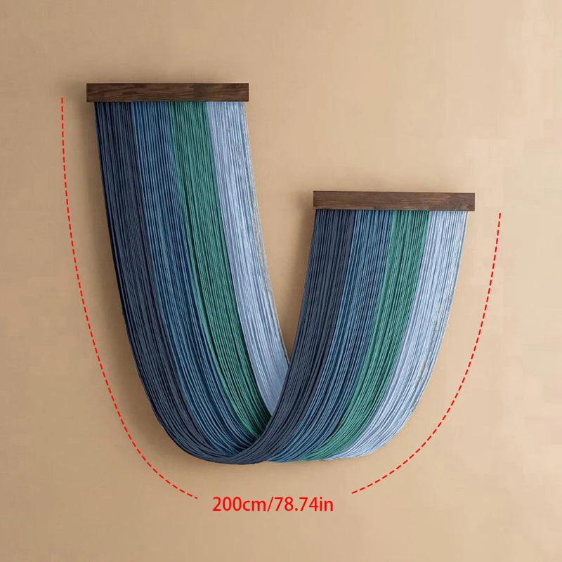 Wall Hanging Tapestry Bohemia Tassel Hand-Woven Curtain Tapestry Boho Decor House Decorations Living Room Hanging Decorations | Color:04