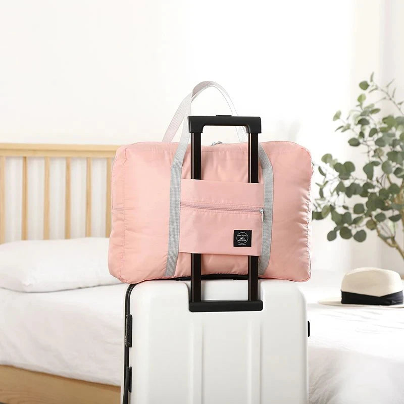 Foldable Travel Duffel Bag for Airlines Carry on Bag for Women and Girls Lightweight Large Capacity Sports Weekend Trip Overnigh | Color:pink
