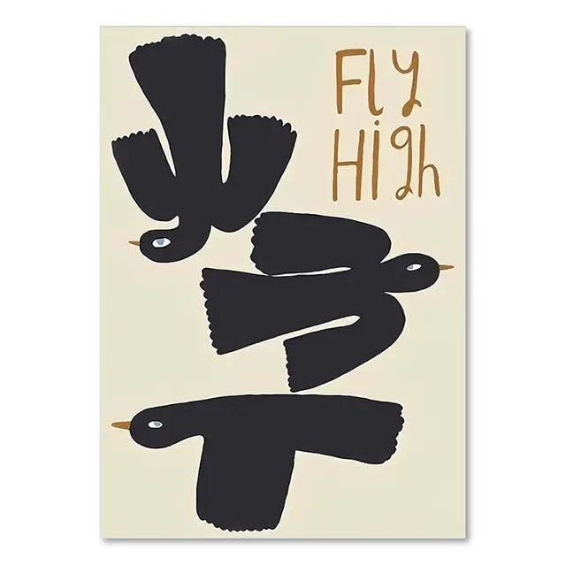 New Boho Cartoon Rabbit Mouse Goose Nurser Art Canvas Painting Nordic Retro Poster and Prints Wall Picture Baby Kids Room Decor | Color:A