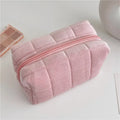 Solid Fur Cosmetic Storage Bag Large Women Zipper Makeup Organizer Handbag Stationery Pencil Case Travel Make Up Toiletry Punch | Color:Pink