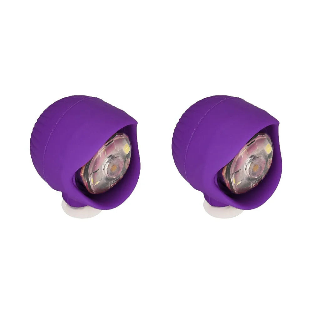 2pcs PVC LED Shoe Lights Charms Accessories for Night Rides, Walks & Dog Walks,Shoes Charms, 3 Lighting Modes | Color:PURPLE