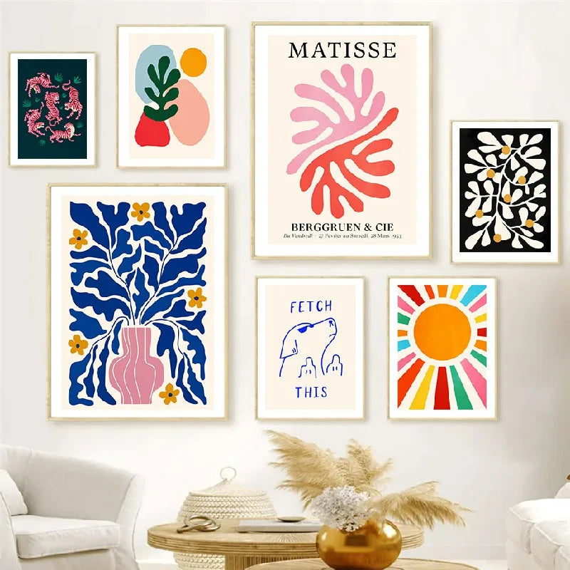 Matisse Poster Coral Leaves Flowers Abstract Plant Canvas Painting Nordic Room Wall Art Prints Picture For Hoom Decoration | 1
