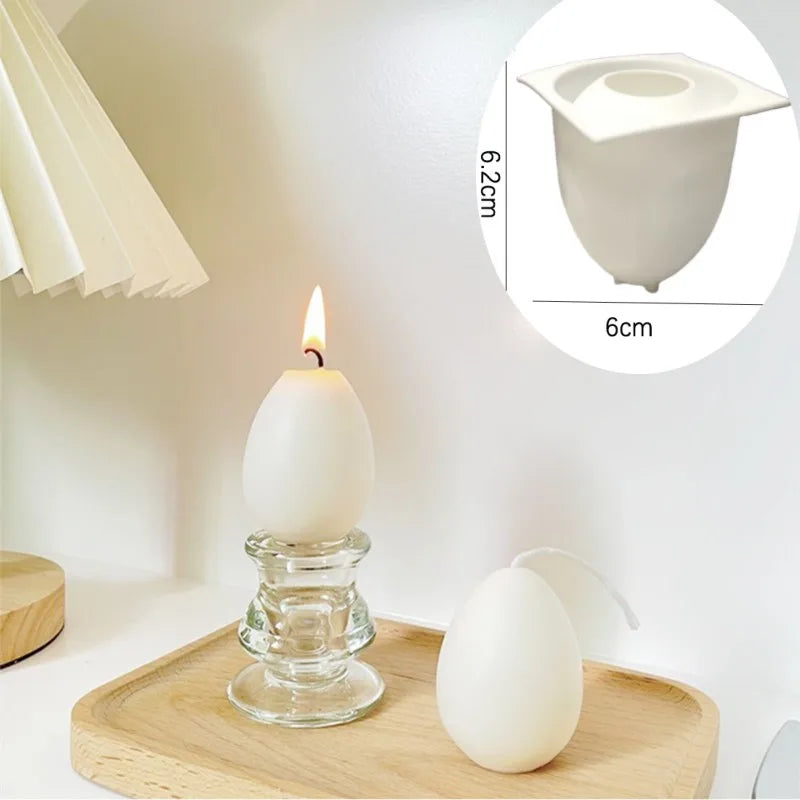Easter Simulation Egg Silicone Mold DIY Mousse Chocolate Cake Baking Tool Resin Mold Home Decor Candle Making Supplies | 0