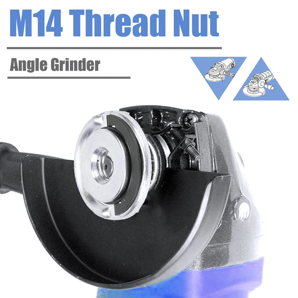 M14 Angle Grinder Quick Release Self-Locking Grinder Pressing Plate Flange Nut Power Chuck for Replacement/Fixing Cutting Discs | 1