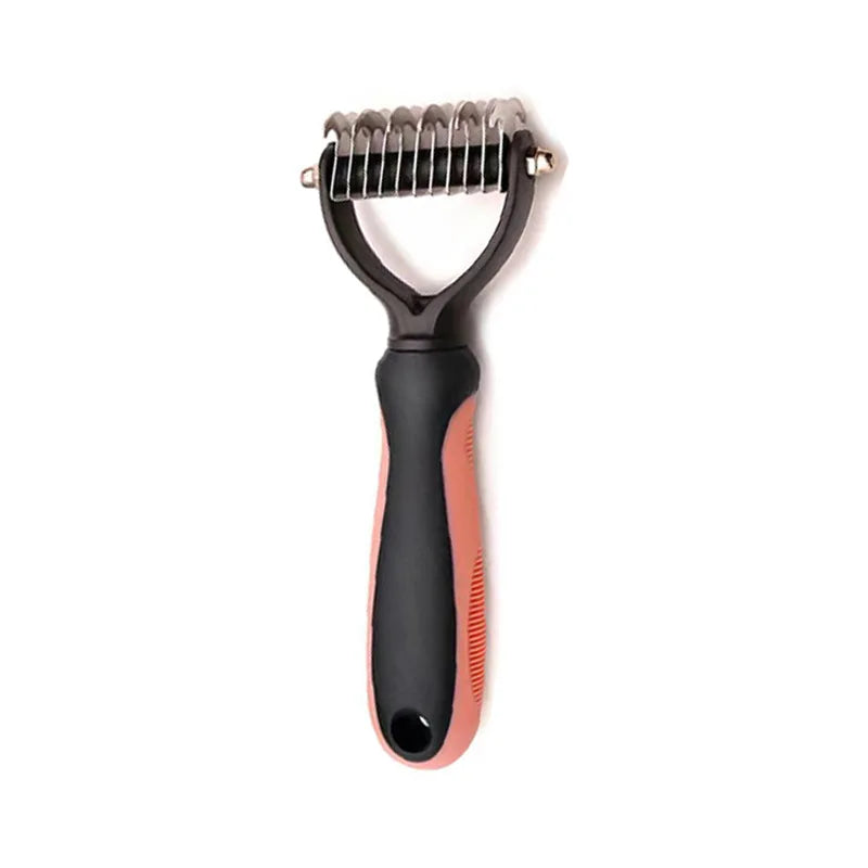 Professional Pet Deshedding Brush Dog Hair Remover Pet Fur Knot Cutter Puppy Cat Comb Brushes Dogs Grooming Shedding Supplies | Color:OrangeS