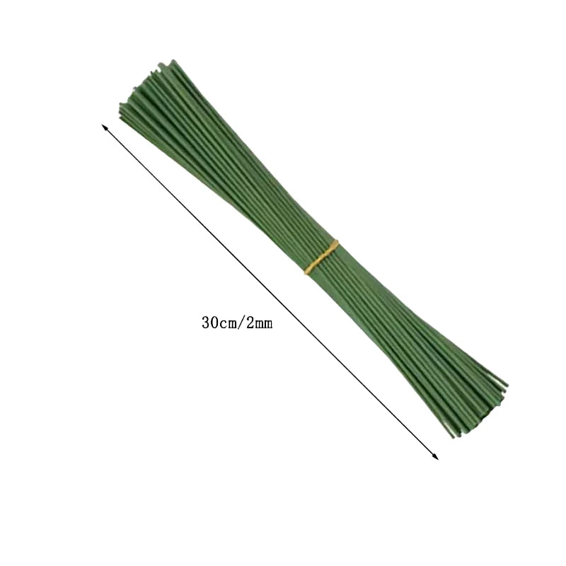 #26 #20 Paper Floral Wire 0.45mm/0.9mm Diameter 36cm 30mm Long Iron Wire Useds For DIY Nylon Stocking Flower Branche Making | 1