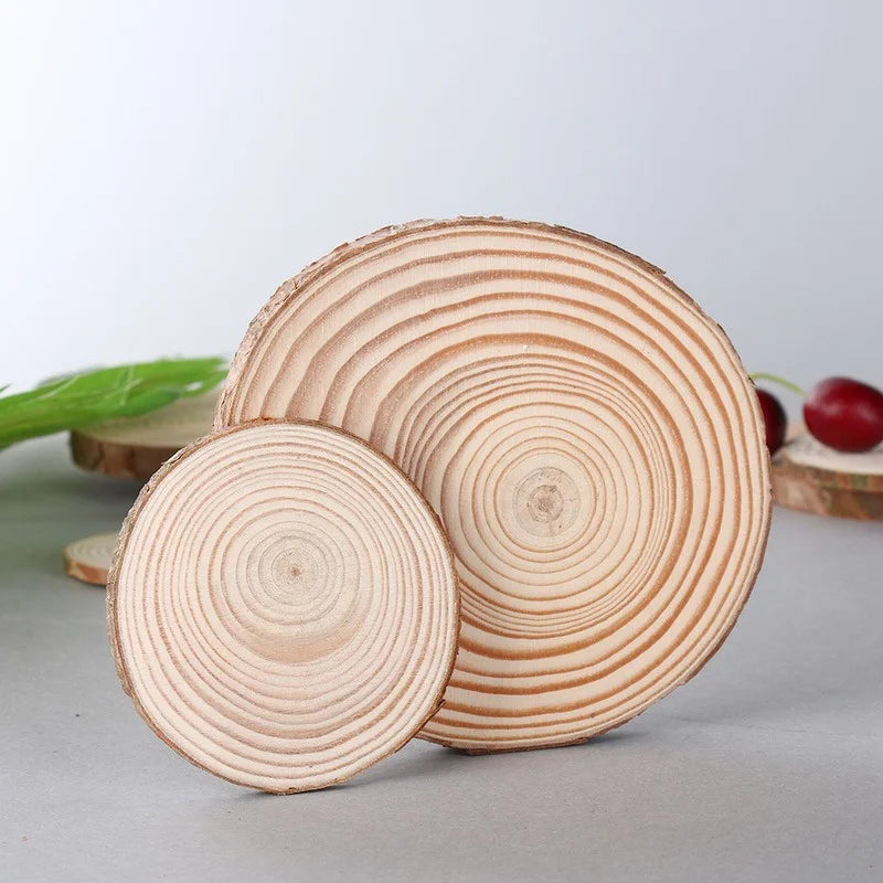 Natural Round Wood Coasters Cup Pad Tea Coffee Mug Mat Drinks Holder Table Mat Wooden Coasters DIY Crafts Home Kitchen Decor | 1