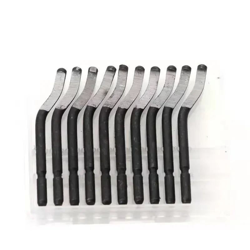 Trimming knife Scraper Deburring Tool Deburring Cutters Set Burr Remover Hand Tool for Wood Plastic Aluminum Copper and Steel | Color:Blades-10PCS