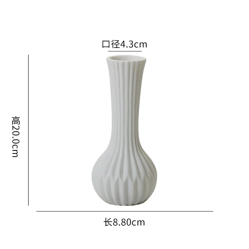 Home High-End Sensory Embryo Flower Vase Interior Decoration Ceramic Vase Artistic Decoration Desktop Flower Vase | Color:D