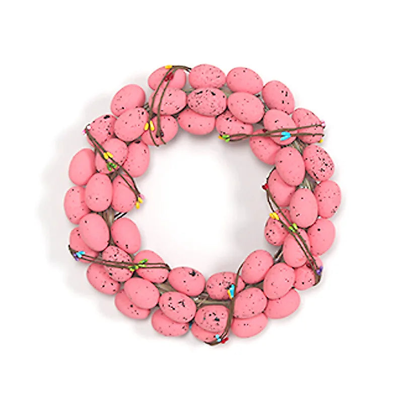 2026 Easter Garland Creative Easter Egg Element Wreath Window Door Garden Gate Decorative Hanging Holiday Party Decor Door Sign | Color:28x28x6cm-1