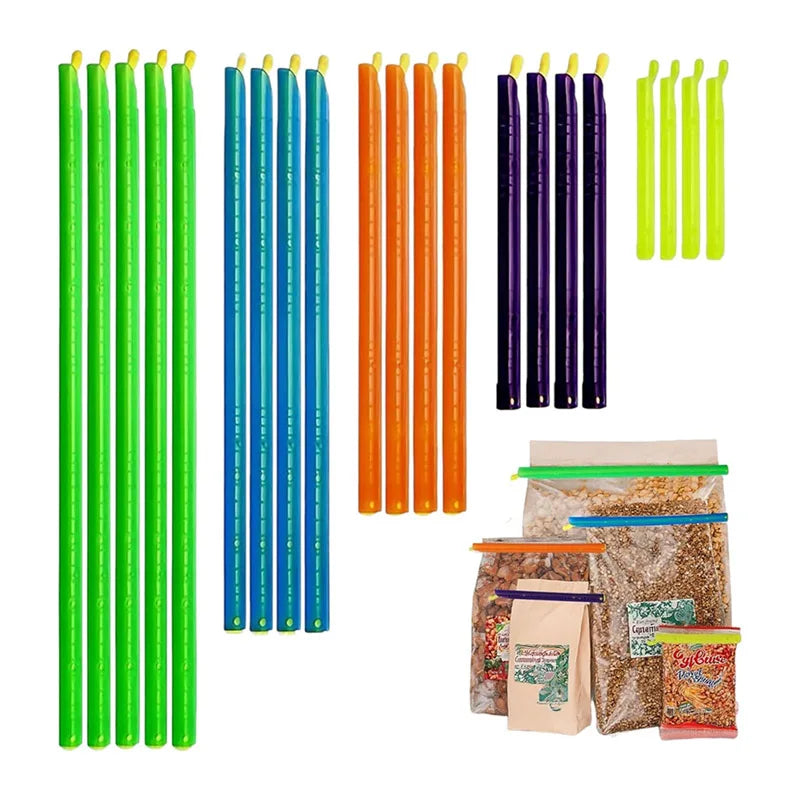 5/10pcs Food Sealing Clips Snack Bag Sealer Reusable Closure Sticks Kitchen Fresh Keeping Clamp Rod Food Saver Storege Organizer | 0