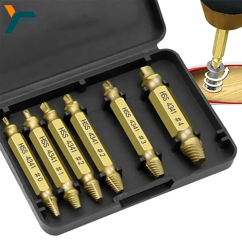 Damaged Screw Extractor Set HSS Drill Bit Stripped Broken Remover Small Easily Quickly Take Out Kit Easy Demolition Power Tools | 0