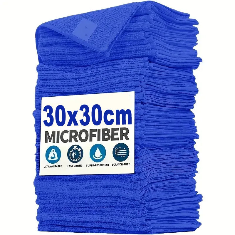 1-20Pcs Microfiber Towels Car Wash Drying Cloth Towel Household Cleaning Cloths Auto Detailing Polishing Cloth Home Clean Tools | Color:30x30cm