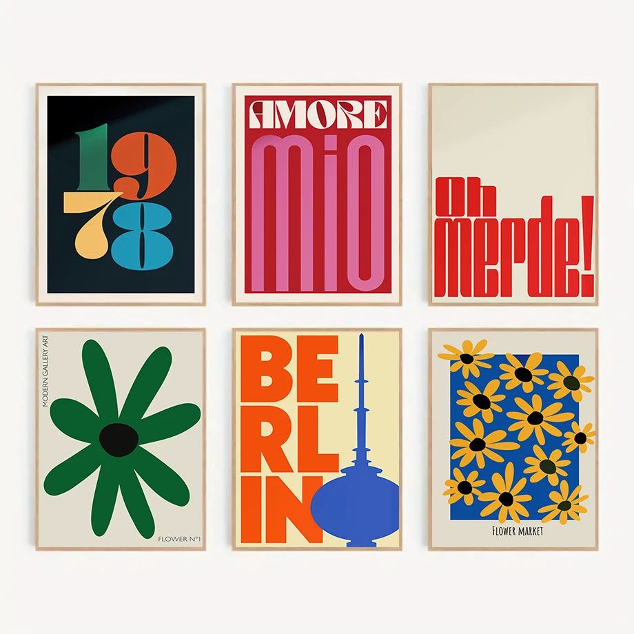 Abstract Mio Flowers Wall Art Posters Gallery Prints Canvas Decorative Painting Wall Decoration Mural Pictures Living Room Decor | 5