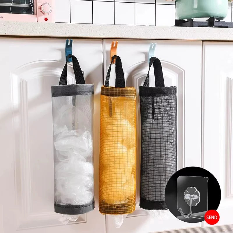 Kitchen Organizer Garbage Bag Storage Basket Garbage Organizer Plastic Bag Holder Garbage Collection Storage Kitchen Accessories | 0