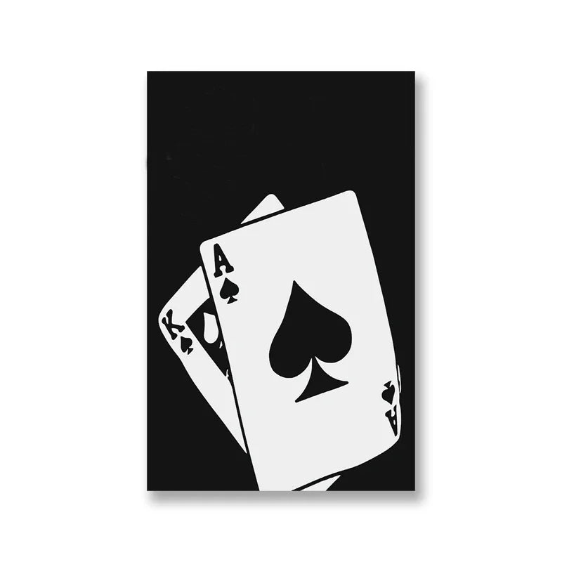 Black And White No.8 Ball Art Poster Billiards Club Theme Wall Art Canvas Painting Prints Living Room Corridor Home Decor | Color:FP1760-5