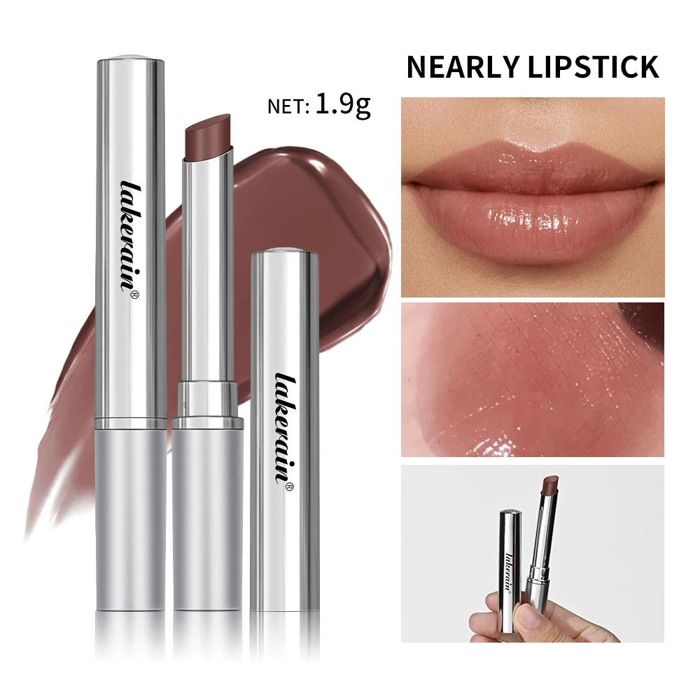 Long Lasting Moisturizing Lipstick Natural Lip Plumper Makeup Lip Plumping Gloss Cosmetics Exfoliating For Lip Care Product | Color:2pcs Nude