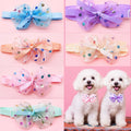 10PCS Adjustable Dog Bow Ties Lace Pet Collars For Dogs Cute Cat Necklaces Puppy Bowties Collar Dog Grooming Accessories | Color:Mixed Colors