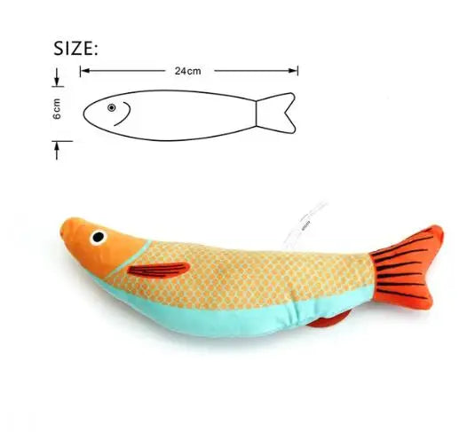 Cat Toys Fish,Teeth Grinding Catnip Toys,Soft and Durable,Kitten Toys Interactive Sounding Cat Chew Bite Plush Toys Cat Supplie | Color:yellow