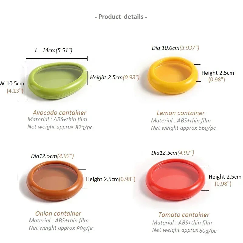 Half Cut Fruit Freshing Container Lemon Box Avocado Storage Onion Tomato Organizer Sets Kitchen Accessories | 2