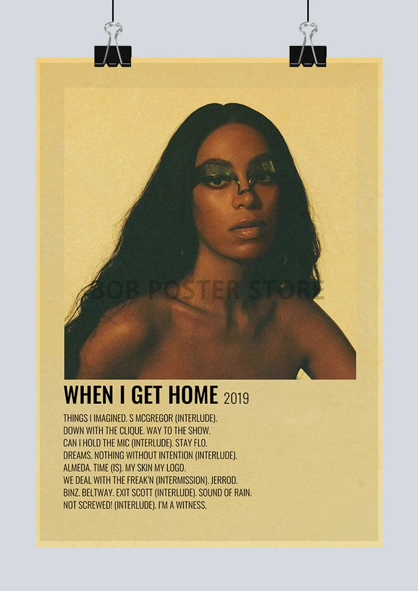 Classic Hot Singer Musician Poster Vintage Kraft Paper Decorative Collection Art Home Study Room Bar Cafe Door Gift Wall Sticker | Color:Q217-13