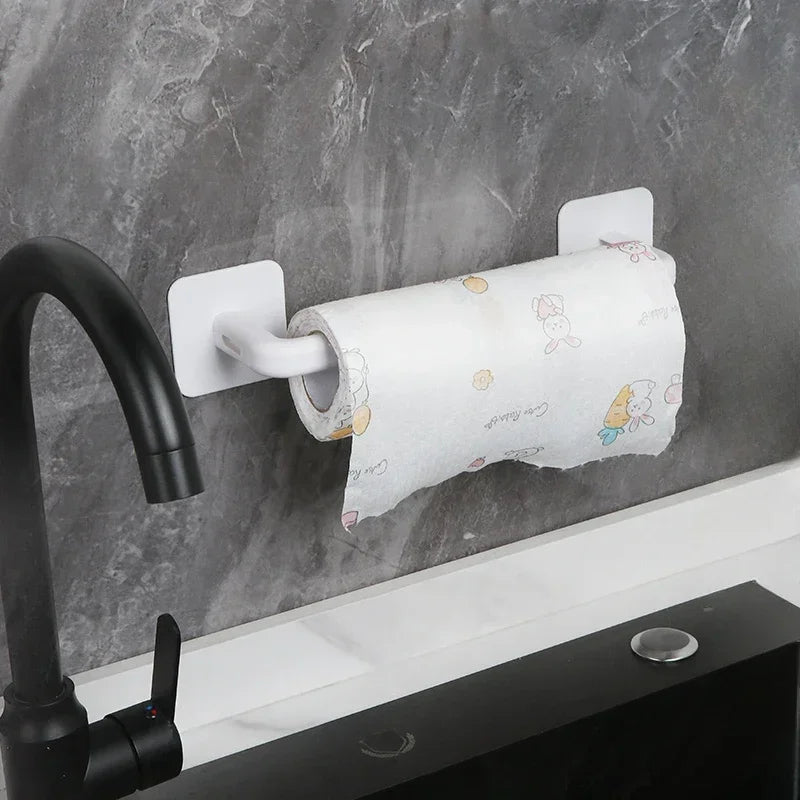 1/2pcs Adhesive Toilet Roll Paper Holder Organizer Wall Mount Storage Stand Kitchen Bathroom No Drill Tissue Towel Dispenser | 2