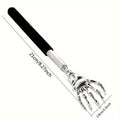 Portable Extendable Back Scratcher Stainless Steel Telescoping Back Scratcher for Both Human and Pets Extendable Back Massager | Color:BALCK