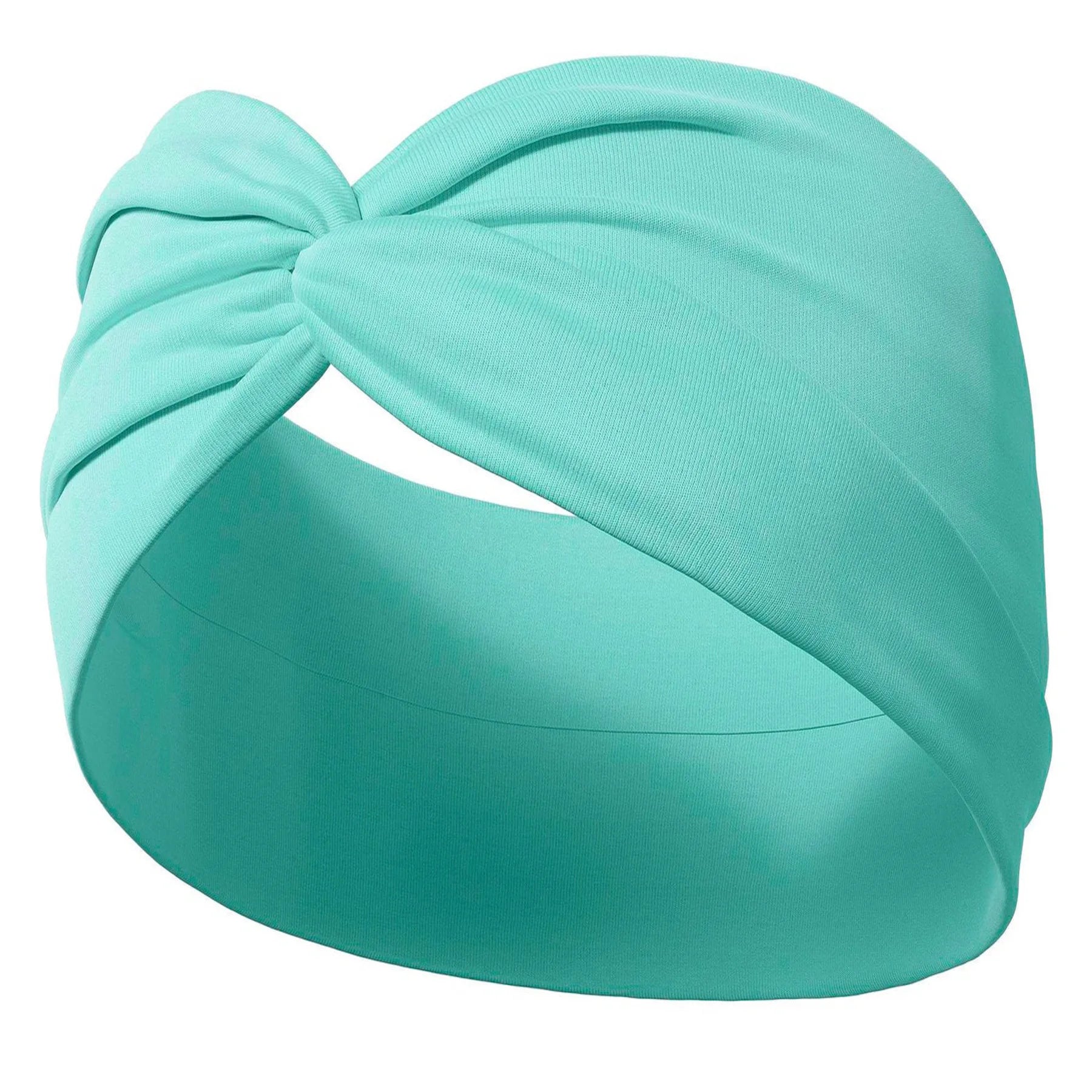 Yoga Headbands For Women's Hair Wide Thick Stretchy Boho African Turban Knotted Leopard Head Bands | Color:green