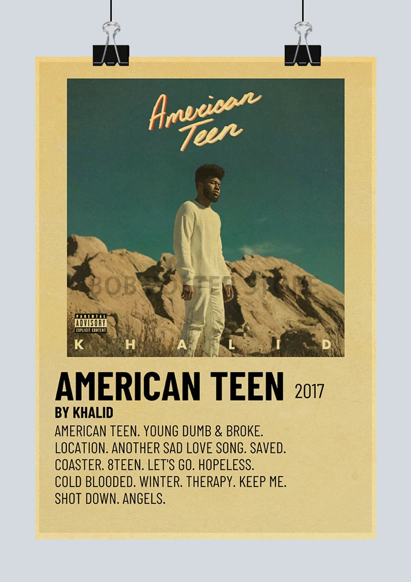 Classic Hot Singer Musician Poster Vintage Kraft Paper Decorative Collection Art Home Study Room Bar Cafe Door Gift Wall Sticker | 4