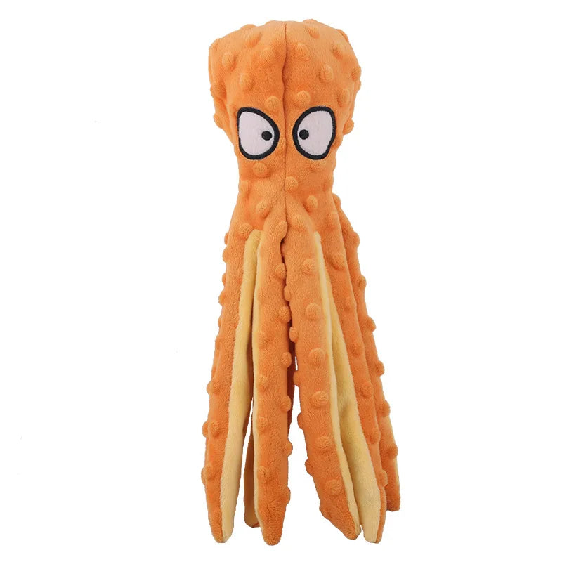 Cats and Dogs Pet Plush Dinosaur Toys Interactive Dog Chew Toys Plush Stuffing Pet Supplies Dog Toys for Small Dogs | Color:Orange-1