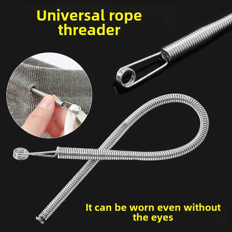 Bendable Spring Drawstring Threader Clip Pants Hoodies Elastic Band Lace Cord Flexible Drawstring Thread DIY Sewing Accessories | 1
