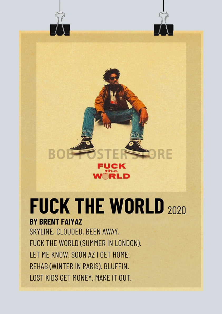 Classic Hot Singer Musician Poster Vintage Kraft Paper Decorative Collection Art Home Study Room Bar Cafe Door Gift Wall Sticker | Color:Q217-17