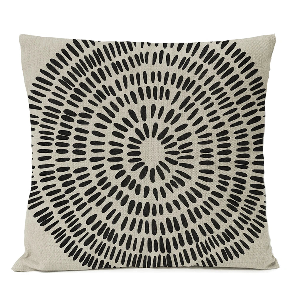 Simple Black Geometric Pillows Boho Leaves Throw Pillow Cover Bohemia Floral Cushion Home Decoration Decorative Sofa Pillow Case | Color:13
