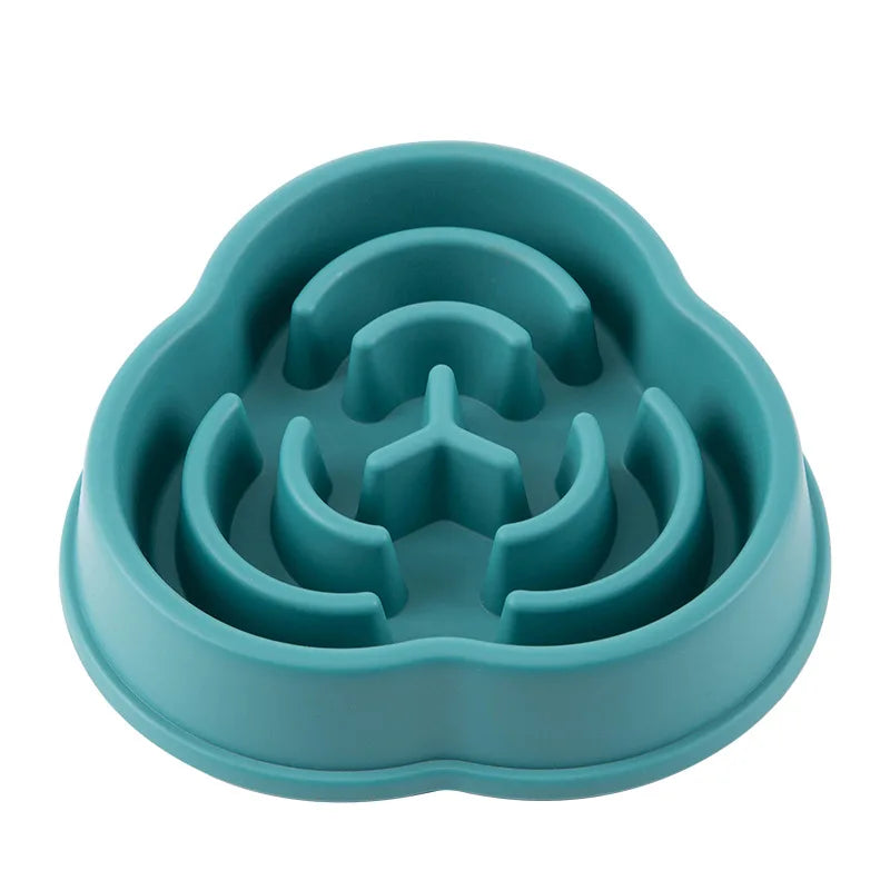 Pet Cat Dog Slow Food Bowl Fat Help Healthy Round Anti-choking Thickened And Non-slip Multiple Colors Shapes | 3
