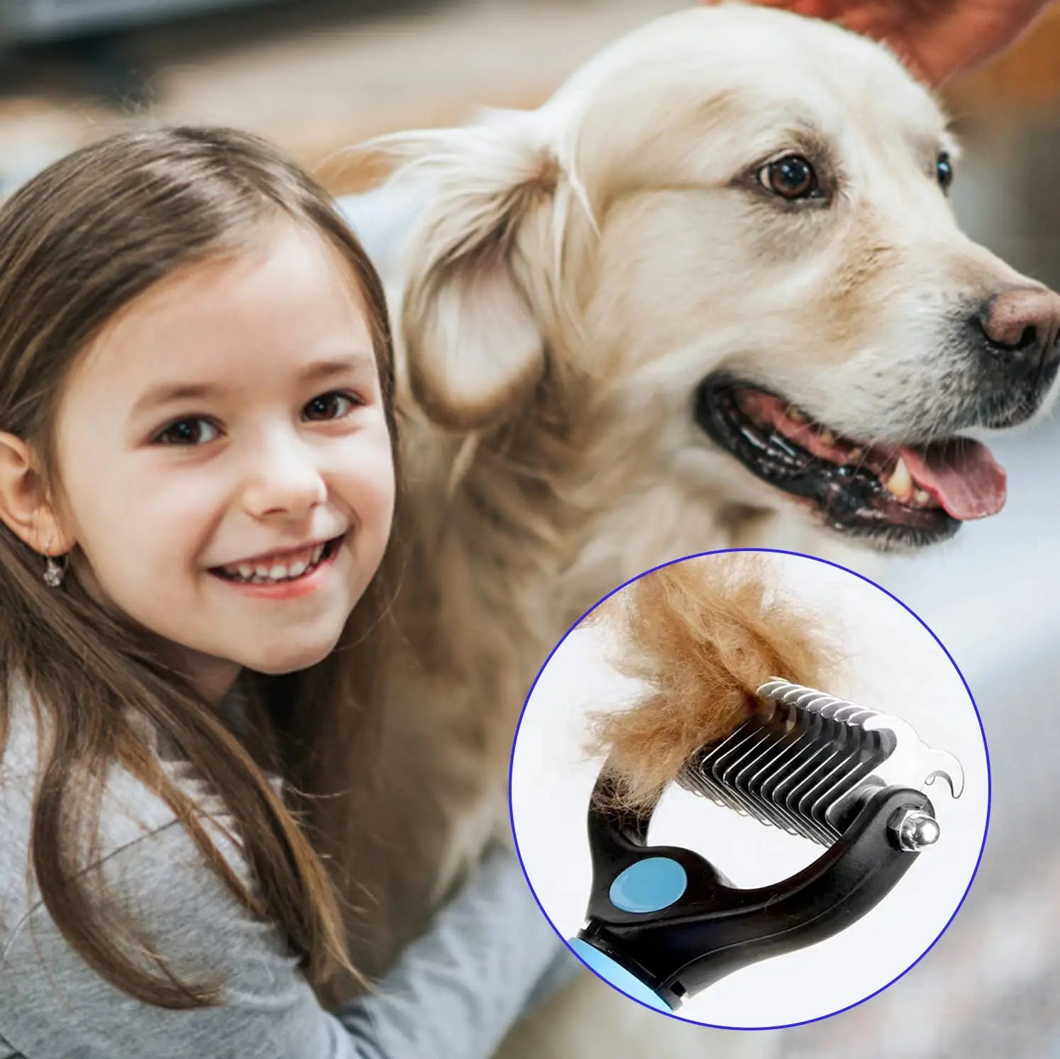 Professional Pet Deshedding Brush Dog Hair Remover Pet Fur Knot Cutter Puppy Cat Comb Brushes Dogs Grooming Shedding Supplies | 2